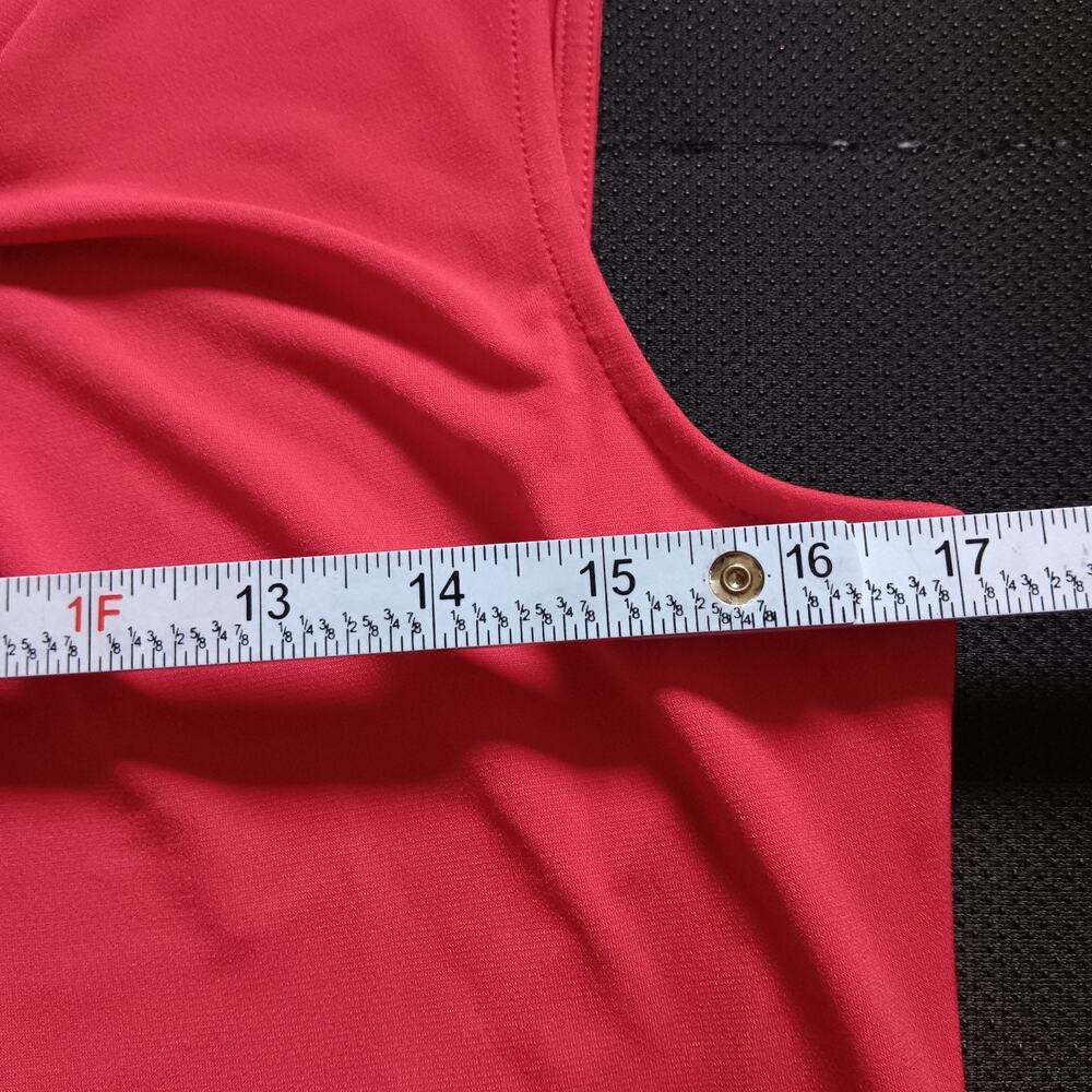 Calvin Klein Women's Sleeveless V-Neck Top Career Tank Petite Med Rose Red - Picture 6 of 7